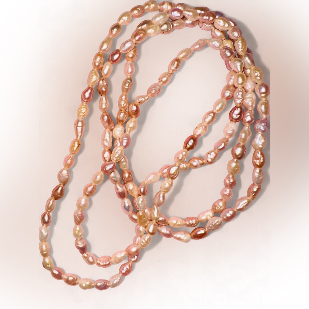 Cream FRESHWATER Beaded Necklace with Multi-Strand Design